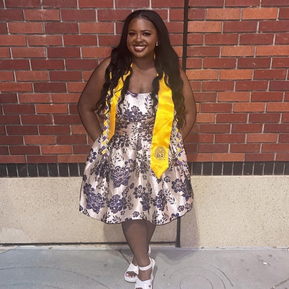 Brocade Fit & Flare Party Dress - Picture 4 of 4